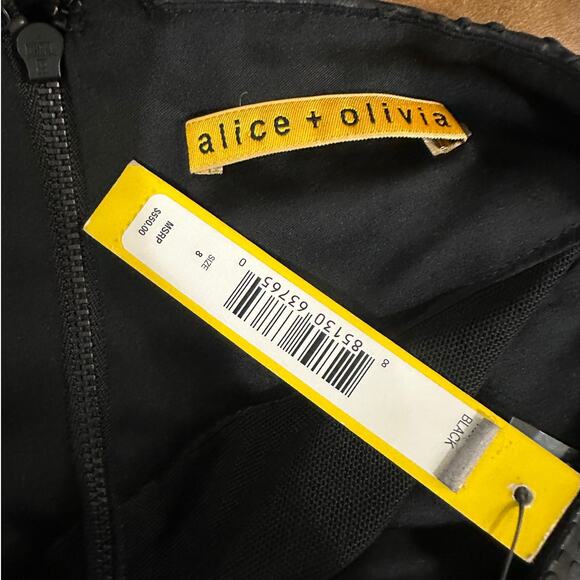 Alice + Olivia Leather Mini Dress New - Picture 3 of 10